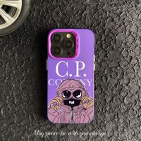 Coque de téléphone tendance rose motif homme avec chapeau, en PC, pour iPhone XR XS 11 12 13 14 Mini 15 16 17 Pro Max, de la marque CP Company