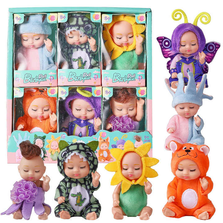 2024 Wholesale Pvc Cartoon Cute Children's Little Doll Set Interactive