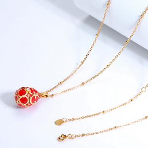 Colgante de huevo de <span class=keywords><strong>Faberge</strong></span> para mujer, joyería de moda esmaltada a mano para el día de Pascua, estilo ruso - Product Image 4