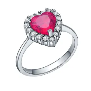 Top Sale Sample Engagement Rings Designs 925 Sterling Silver Emerald Zircon Handmade Lover Rings Jewelry