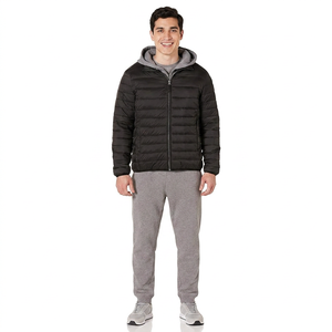 Bubble Jacket for <b>Men</b> Winter Hot New <b>Long</b> Hooded <b>Coat</b> Embroidery Decoration Thin Thickness - Product Image 1