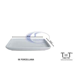 Plateau de service carré en porcelaine 16x10 CM - Product Image 1