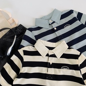 2025 Polo autunnale Casual da ragazzo nuova t-Shirt alla moda a maniche lunghe con collo rovesciato sottile felpa primaverile per bambini - Product Image 6