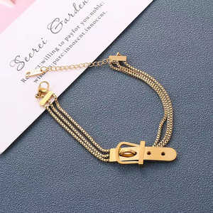 Joyería de Acero Inoxidable al por Mayor [100 Tipos de Pulseras] Pulsera Cubana de Moda, Estilo Hip Hop, Pulsera de Acero Titanio - Product Image 5