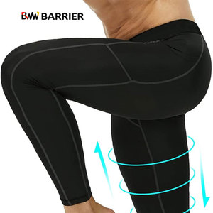 2024 nouveauté hommes Fitness Yoga Leggings Style régulier Spandex coton conçu décontracté Sport porter en gros approvisionnement Logo taille - Product Image 4