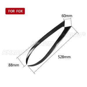 1 paire de garnitures de phares en fibre de carbone véritable pour Ford Focus 2005 2006 2007 2008, autocollants de capot de lampe - Product Image 3