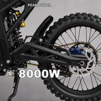 Moto tout-terrain électrique 8000W de puissance maximale 72V 36Ah SS6.0 Moto tout-terrain pour adultes Motocross à suspension intégrale Prix d'usine en gros