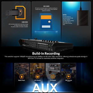 ตัวสลับวิดีโอ8ช่อง SDI <span class=keywords><strong>4K</strong></span> HDMI S8X ฉลาม avmatrix พร้อมหลายมุมมองการสตรีมสดการบันทึกและการควบคุม PTZ แบบมืออาชีพ - Product Image 6