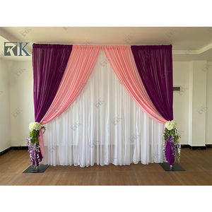 Kits de drapage de plafond pour mariage robustes avec tube télescopique en aluminium argenté et drapé, garantie de 3 ans - Product Image 6