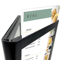 Menu de restaurant à LED 2 panneaux 4 lumières Menu d'éclairage à LED Menu de table à LED