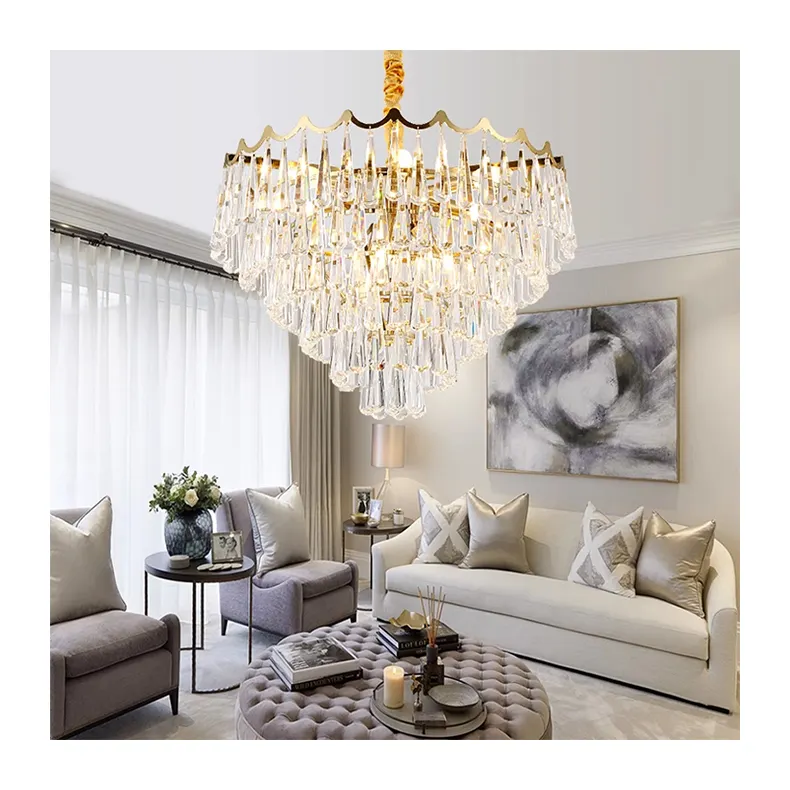 Modern Pendant Lamp Crystal Hanging Pendant Lamp Classic Hotel Bedroom Decorative Chandelier Pendant