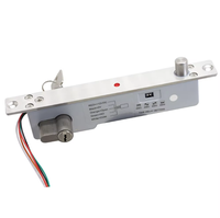 Serrure électrique durable avec cylindre à clé, en acier inoxydable zingué, indicateur LED pour portes en verre/bois/métal