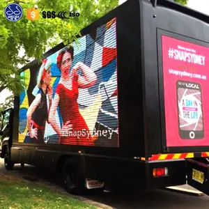 FAW 4*2 hd full color p5 outdoor mobile led video advertising tvled display box truck for sale