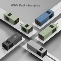 Multiprise USB Type C à charge rapide GaN 65W de haute qualité, norme britannique, multifonctionnelle, avec prise d'extension UK