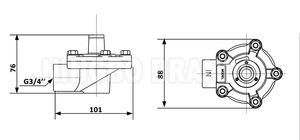RCA20T 3/4'' Geschroefde T-serie Pneumatische Afstandsbedienbare Puls Jet Klep voor Stofzuiger Zakfilter RCA20T000 RCA20T001 - Product Image 2