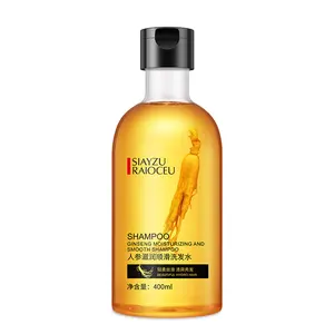 Mejor venta SIAYZU Etiqueta Privada ginseng orgánico crecimiento del cabello champú medicado para el cuidado del cabello 400ml