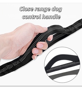 Tali Anjing Bebas Genggam yang Dapat Disesuaikan, Desain Sabuk Pinggang Nylon yang Tahan Lama dengan Strip Reflektif, Tali Hewan Peliharaan untuk Berjalan dan Berlari di Luar Ruangan - Product Image 4