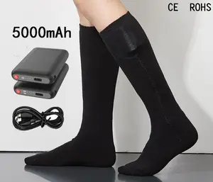 USB uzak kızılötesi örgü isıtma çorap ayak ısınma ısıtmalı çorap 3 isı ayarları ile erkekler kadınlar için açık