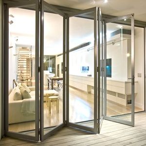 Portes pliantes en aluminium à double vitrage insonorisées pour véranda - Product Image 3