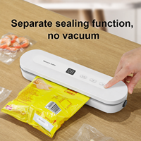 Mesin Vacuum Sealer Makanan QH-73 untuk Dapur Rumah Tangga dengan Layar Digital, Baki Tetes yang Dapat Dilepas -60kPa 80W 25cm Mode Kering dan Basah