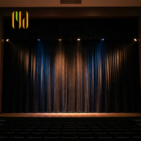 Rideaux Acoustiques Élégants en Velours, Occultants et Insonorisants, Tissus Robustes pour Scènes de Théâtre et Événements