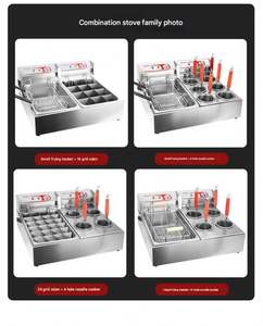 เตาทอดไฟฟ้าเชิงพาณิชย์แบบถังเดี่ยวและถังคู่สำหรับร้านอาหาร ใช้สำหรับทอดปลา โดนัท มันฝรั่งทอด ไก่ ต้มเส้นพาสต้า และทำเกี๊ยว - Product Image 6