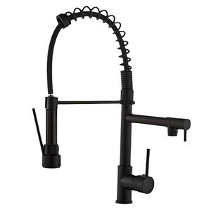 Grifo de cocina monomando de acero inoxidable para encimera con válvula cerámica, rociador y caudal de 2.0-2.9 gal/m, estilo llave - Product Image 2