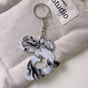 Cute Acrylic Little Rabbit Heart-Shaped Light Keychain-Durable & Eco-Friendly Women's <b>Bag</b> <b>Gift</b> - Product Image 4