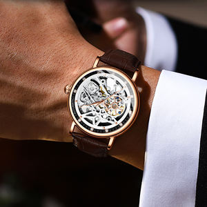 Montre-bracelet mécanique automatique de luxe pour homme, design vintage, tourbillon, cadran à aiguilles lumineuses, boîtier en métal, résistance à l'eau - Product Image 2