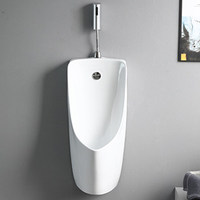 Witte keramische wandhangende urinoir model 309 handbediende spoeling voor hotel, commerciële en openbare toiletten, sanitair.