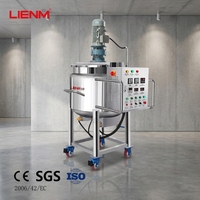 Cuves de mélange industrielles LIENM, mélangeurs à cisaillement élevé, homogénéisateurs en acier inoxydable 304 316, machine de fabrication de dentifrice, cosmétiques et détergents