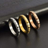 Anneau tournant en acier inoxydable incrusté de CZ, anneaux de couple, cadeau de la Saint-Valentin pour les amoureux