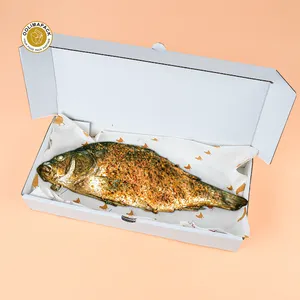 OOLIMA personalizzazione Fish And Poker Chips scatola di carta usa e getta stampata scatola di imballaggio Fast Food da asporto scatola imballata