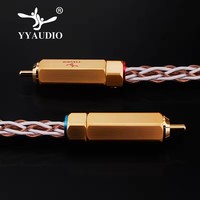 YYAUDIO 7N OCC plata y cobre Hifi RCA Cable Hi-end 2RCA macho a macho Cable de interconexión 1m 2m 3M 5M