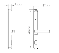 Serrure de porte électronique intelligente sans clé, étanche, pour hôtel, avec carte-clé H03