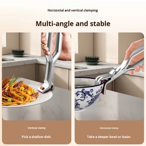Stainless Steel Bowl Plate <b>Clip</b> Anti-Scalding Anti-Slip Kitchen <b>Tool</b> for Steamed Vegetables - Product Image 4