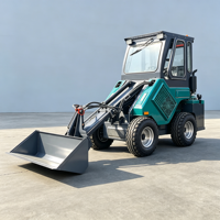 Loader Teleskopik Artikulasi Pabrik Sumber, Bersertifikasi CE, Mini Wheel Loader Teleskopik dengan Boom Hidrolik dan Lampiran Bucket