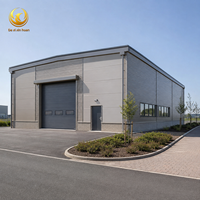 Entrepôt préfabriqué en structure métallique à grande portée, bâtiment de stockage métallique isolé, cadre durable, construction rapide