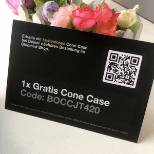 Chất lượng cao sang trọng lá vàng mờ Đen lá vàng dập kinh doanh thẻ giảm giá tùy chỉnh với mã QR - Product Image 4