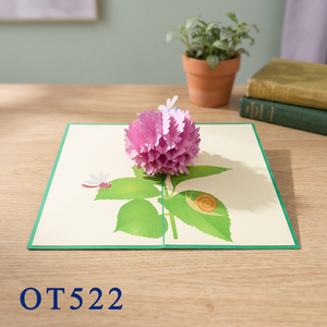 Hydrangeas 3D Pop up <b>Paper</b> Flower Greeting Card <b>Handmade</b> Custom Creative Design Home Decoration Wholesale Hanoi - Product Image 4