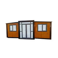 Contenedor de remolque de viaje móvil expandible casa remolque pequeña casa en remolque con ruedas debajo de la casa rodante