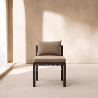 Ensemble de salle à manger en fonte d'aluminium, ensemble de salle à manger d'extérieur, style moderne, table et chaises de salle à manger, meubles d'extérieur, chaises de jardin