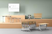 Table pliante en fer moderne - Variété de styles - Utilisation exclusive pour les étudiants - Multi-usages
