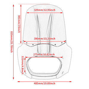 Deflector de Viento para Faro Delantero de 15 Pulgadas, Cubierta Protectora para Harley Softail <span class=keywords><strong>Fat</strong></span> <span class=keywords><strong>Bob</strong></span> FXFB <span class=keywords><strong>114</strong></span> FXFBS <span class=keywords><strong>2018</strong></span> y Posteriores - Product Image 5