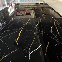 Panneau mural en PVC UV effet marbre brillant, imperméable, pour décoration intérieure, style classique