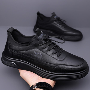 JQSN รองเท้าผ้าใบลำลองสีขาวสำหรับผู้ชายส้นเตี้ยพื้นรองเท้ายางพื้นรองเท้า EVA พื้นรองเท้ากันลื่นรองเท้าลำลอง - Product Image 2