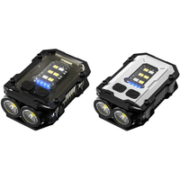 Mini porte-clés rechargeable de type C lampe de poche LED avec pince de poche rouge bleu COB voyant d'avertissement pour la réparation de voiture Camping travail