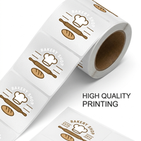Rouleau d'étiquettes en vinyle transparent, résistant à l'eau et à l'huile, encre blanche, autocollants personnalisés imprimés, adhésifs, autocollants adhésifs