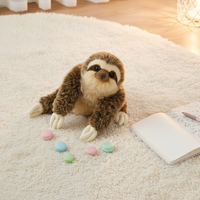 Boneka Sloth Realistis Kawaii Grosir Kustom, Mainan Sloth Bulu Panjang Lembut untuk Hadiah Ulang Tahun Anak, Dekorasi Rumah
