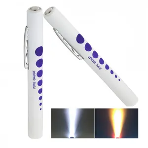 Customized Mini Medical Light White Yellow Doctor Nurse Examination Aluminium Alloy Torch Flashlight Penlight With Pupil Gauge